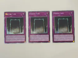 Yugioh - Eternal Soul x 3 - 1st Edition Platinum Secret Rare NM - Free Holo Card - Image 1