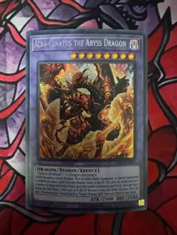 Alba-Lenatus the Abyss Dragon DIFO-EN035 Secret Rare NM-M 1st Edition - Image 1