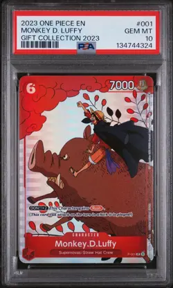 Monkey.D.Luffy (Gift Collection 2023) P-001 One Piece Promotion Cards Foil PSA10 - Image 1