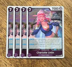 One Piece Charlotte Linlin EB03-034 Foil Playset (x4) The Heroines Edition NM - Image 1