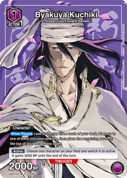Byakuya Kuchiki Promo Foil - UE01NC/BLC-3-006 NM - Union Arena - Image 1