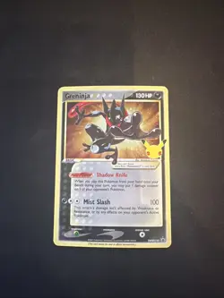 Pokemon TCG Greninja Gold Star SWSH144 Celebrations Black Star Promo Holo Card - Image 1
