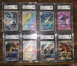 Lot x 8 Graded Pokemon Card Slabs CGC 10 English Volcanion SIR Milotic Thundurus - Image 1