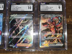 Lot x 8 Graded Pokemon Card Slabs CGC 10 English Volcanion SIR Milotic Thundurus - Image 3