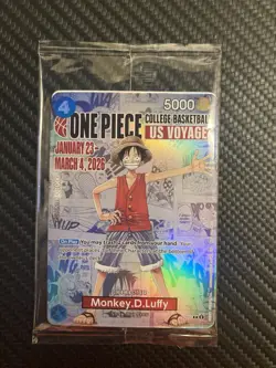 SEALED One Piece Monkey D. Luffy College Basketball US Voyage Promo Card - Image 1