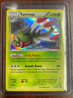 YANMEGA - XY144 STAFF HOLO Prerelease Promo Pokemon Steam Siege 144 Promo Card - Image 1
