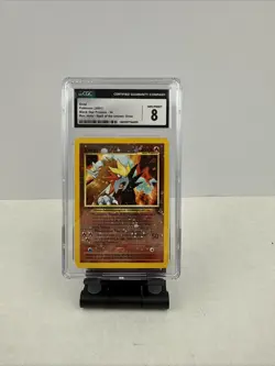 CGC 8 MINT Entei 2001 Black Star Movie Promo 34 Reverse Holo Pokemon Card - Image 1