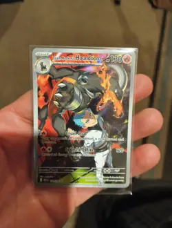 Pokemon TCG Team Rockets Houndoom Illustration Rare Card 191/182 Destined Rivals - Image 3