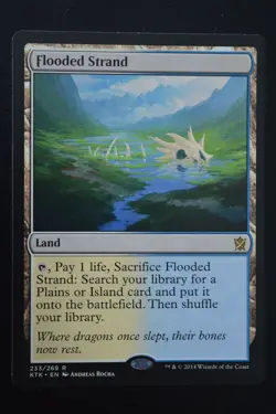 Magic The Gathering MTG FLOODED STRAND Khans of Tarkir LP Lightly Played - Image 1