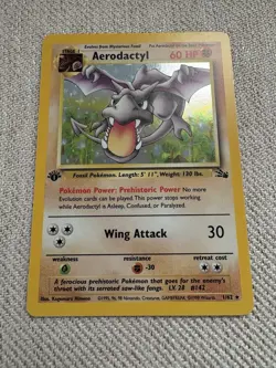 Pokemon Aerodactyl Prerelease #1/62 Holo Rare 1st Edition Card - Image 1
