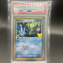 Pokemon Mimikyu TCG Holo Black Star Promo SWSH136 Celebrations PSA 9 - Image 1