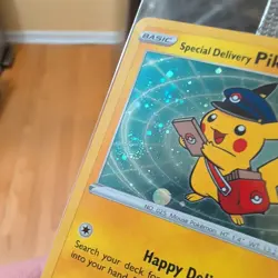Pokemon Special Delivery Pikachu with SWIRL SWSH074 Black Star Promo SEALED #3 - Image 4