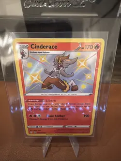 Cinderace SV017/SV122 Shiny Holo Rare Shining Fates Pokemon TCG - Image 1