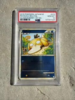 Pokemon Card Psyduck 015/080 1st Ed. Reverse Holo Foil Clash Summit PSA 10 - Image 1