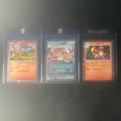 Pokemon TCG Charizard EX Chameleon & Charmander 196/008/007 Promo Set All NM - Image 1