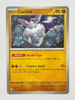 Pokemon TCG Carbink 117/217 Regular Uncommon ME: Ascended Heroes - Image 1