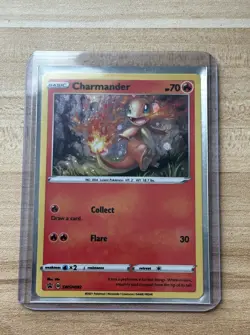 Charmander Pokemon SWSH092 Black Star Promo with HD Swirl - Image 1