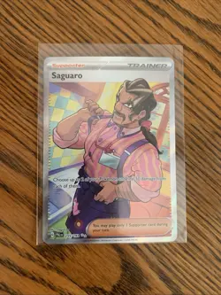 Saguaro 255/193 SV02: Paldea Evolved Pokemon Ultra Rare Holo Full Art NM - Image 1
