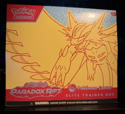 Pokemon SV Paradox Rift Elite Trainer Box Roaring Moon Pokemon Center Sealed 820650854163 - Image 1
