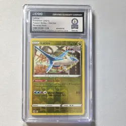 Pokemon Latios Fusion Strike 194/264 Reverse Holo CGC World Record 1 of 1 2021 - Image 1