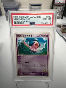 2005 Pokemon Japanese Ilene's Mime Jr Movie vs Pack PSA 10 - Image 1