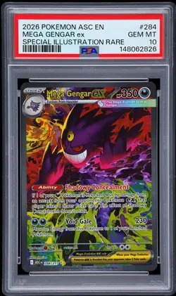 2026 POKEMON ASCENDED HEROES SPECIAL ILLUSTRATION RARE MEGA GENGAR EX PSA 10 - Image 1