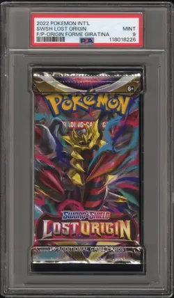 2022 POKEMON SWORD & SHIELD LOST ORIGIN FOIL BOOSTER PACK GIRATINA PSA 9 MINT - Image 1