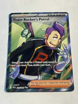 Pokemon Team Rockets Petrel 226/182 SV Destined Rivals Ultra Rare Full Art Holo - Image 1