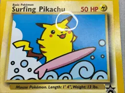 Pokemon Surfing Pikachu #28 - 2001 Wizards Black Star Promo - NM With Indent - Image 3