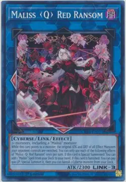Yugioh! Maliss Q Red Ransom - CRBR-EN018 - Collector's Rare - 1st Edition Near M - Image 1