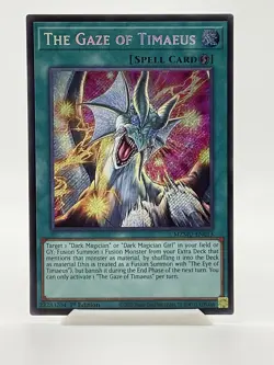 Yu-Gi-Oh! The Gaze of Timaeus MZMU-EN013 Secret Rare 1st Ed. - Image 1