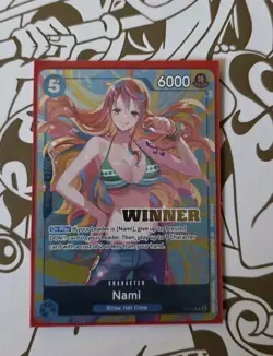 One PIece Card Game Heroines Battle Nami Winner Card P-112 NM - Image 1