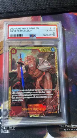 Silvers Rayleigh 2024 One Piece Two Legends Secret Rare OP08-118 PSA 10 - Image 1
