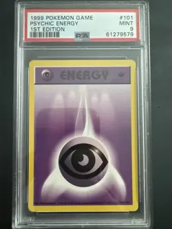 1999 Pokemon Game Psychic Energy 1st Edition Mint 9 - Image 1