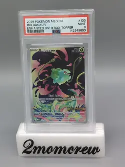 Pokemon Meg Evolution Enhanced Box Topper Bulbasaur PSA 9! - Image 1