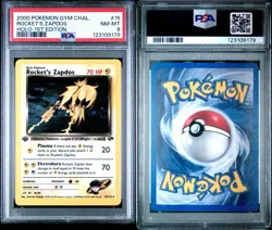2000 POKEMON GYM CHALLENGE HOLO-1ST ED #15 ROCKET'S ZAPDOS PSA 8 - Image 3