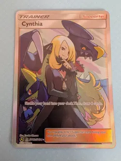 Cynthia SV82/SV94 Hidden Fates Shiny Vault Full Art Trainer NM Pokemon Card - Image 1