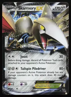 Skarmory EX 80/146 Ultra Rare XY Base Set Pokemon Card - Image 1