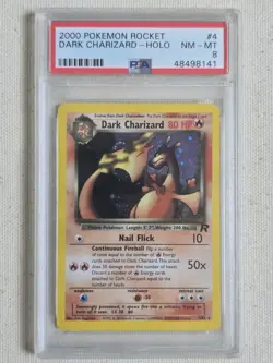 2000 POKEMON ROCKET #4 DARK CHARIZARD-HOLO PSA 8 - Image 1