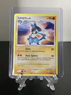 Pokemon TCG Lucario Diamond & Pearl 6/130 Holo Holo Rare MP/LP - Image 1