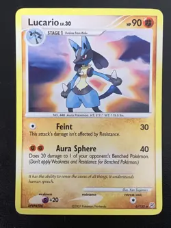 Pokemon TCG Lucario Diamond & Pearl 6/130 Holo Holo Rare MP/LP - Image 2