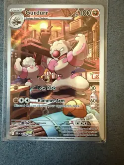 Gurdurr 126/086 Pokemon TCG Black Bolt Illustration Rare Near Mint - Image 1