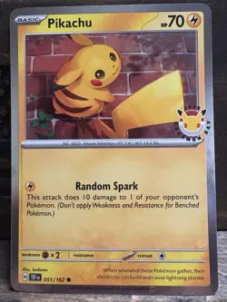 💫 Swirl💫 Stamped 30th Anniversary Pokemon Day 2026 Pikachu 051/162 - Image 2