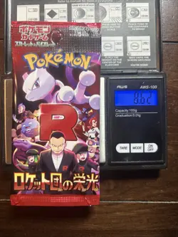 Heavy 8.62g Pokemon Sealed Glory Of Team Rocket Japanese Booster Pack - Image 1