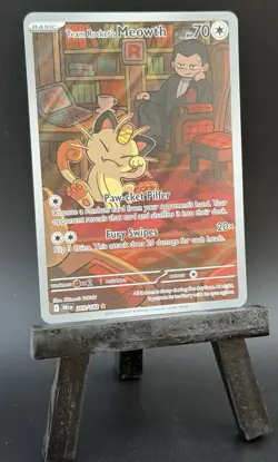 Pokemon TCG Team Rocket’s Meowth 203/182 Destined Rivals NM (IR) - Image 1