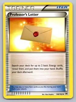 Pokemon TCG XY Base Set Professor's Letter 123/146 - Image 1
