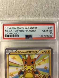Pokemon Pikachu 098/XY-P Japanese Mega Tokyo Pikachu XY Promo FRESH PSA 10 - Image 3