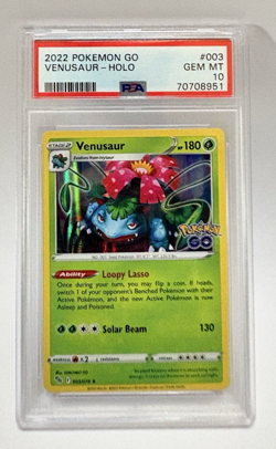Graded 2022 Pokemon GO Venusaur Holo #003/078 PSA 10 Gem Mint - Image 1