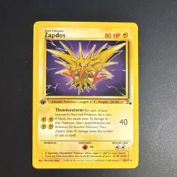 Pokemon TCG Zapdos 1st Edition Fossil Rare non holo 30/62 - Image 1