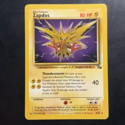 Pokemon Vintage Non-holo Rare Zapdos 30/62 Fossil WotC 1999 - Image 1